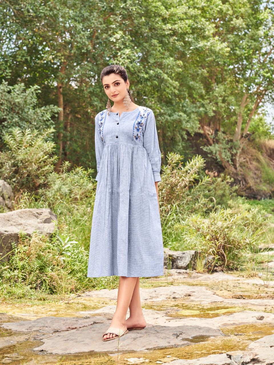 Vitara Floret Fancy Stylish Party Wear Designer Kurti Collection